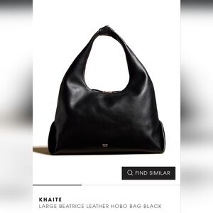 Khaite Large Beatrice Leather Hobo Bag - Black